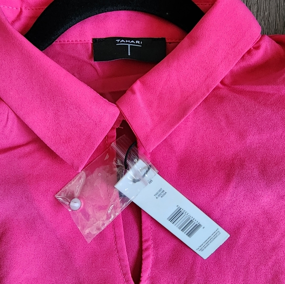 Tahari pink blouse/top - Picture 2 of 3
